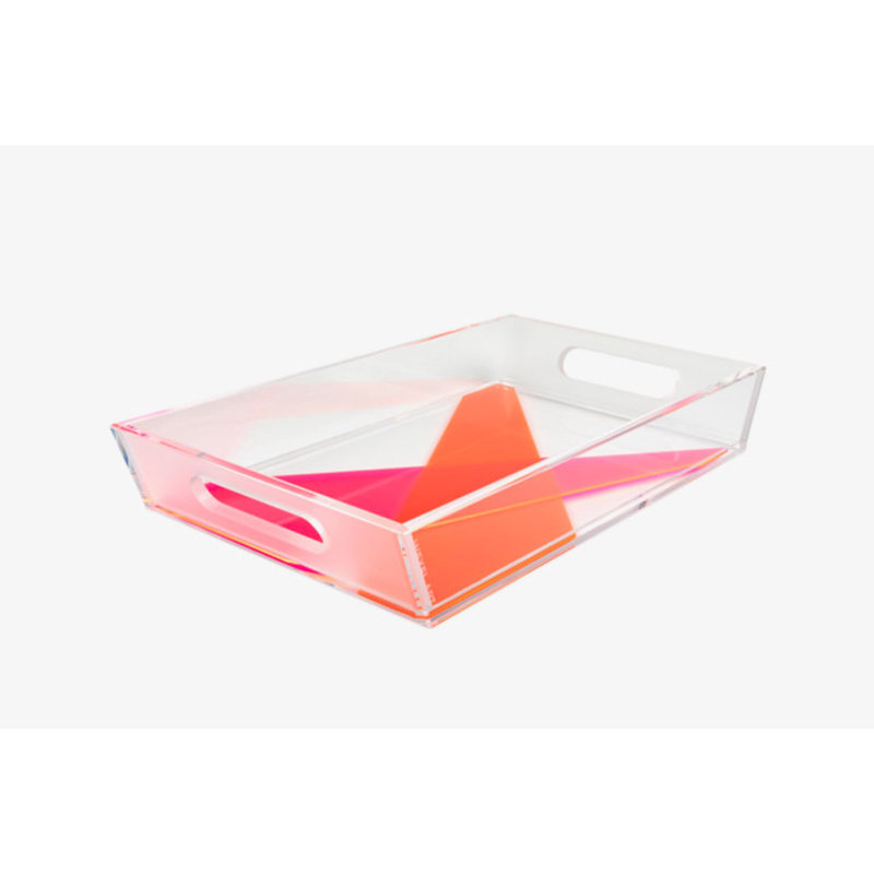 Wexel Art Acrylic Tray, Orange/Pink