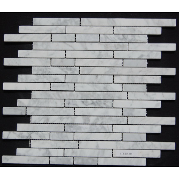 0.62" x 3" Marble Linear Mosaic Wall & Floor Tile