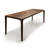 Walnut-colored solid wood rectangular dining table-1420073463