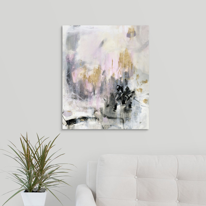 « couronnes et baisers », peinture sur toile, Toile tendue, H 24 po x l 20 po x p 1,25 po