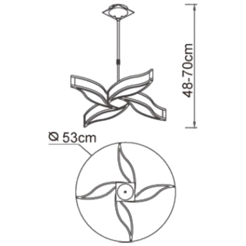 Vasta 4 - Light Shaded Chandelier