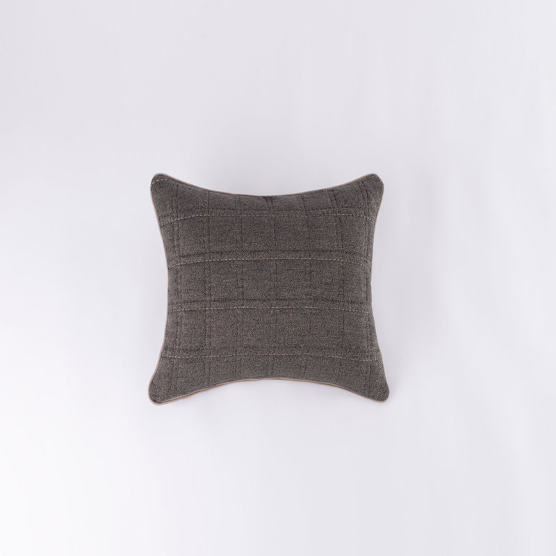 Taie décorative 100% coton Gana - Euro, Euro, Granit
