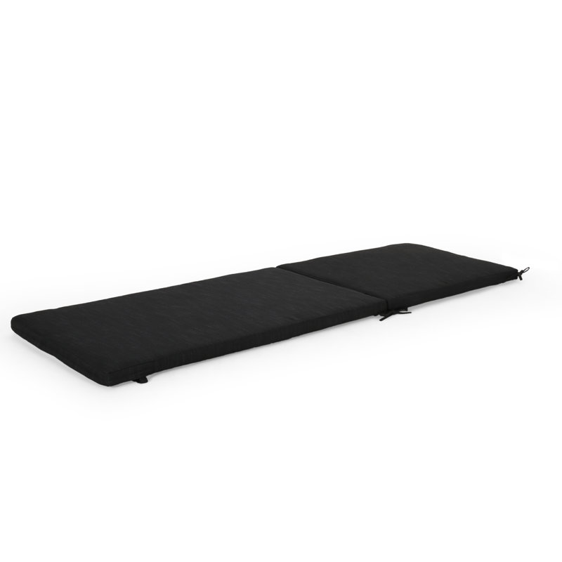 Coussin de chaise longue d'extérieur en tissu, Gris foncé
