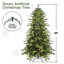 Arbre de Noël à charnière vert et PVC vert avec support en métal-1093817023