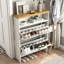 Armoire à chaussures à quatre couches, 31,5 x 9,5 x 42,3 po, blanc, rangement polyvalent, vaste espace de rangement, assemblage sans effort, finition blanche minimaliste, première couche, rangement