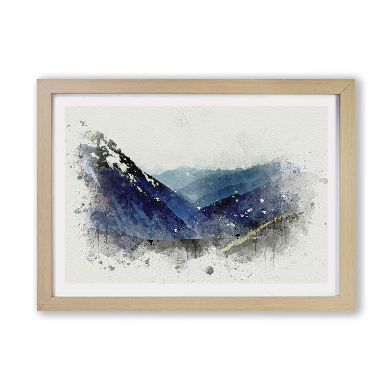 Trail in the Annapurna Circuit Nepal - Framed Print, 45cm H x 63cm W x 2cm D, Oak