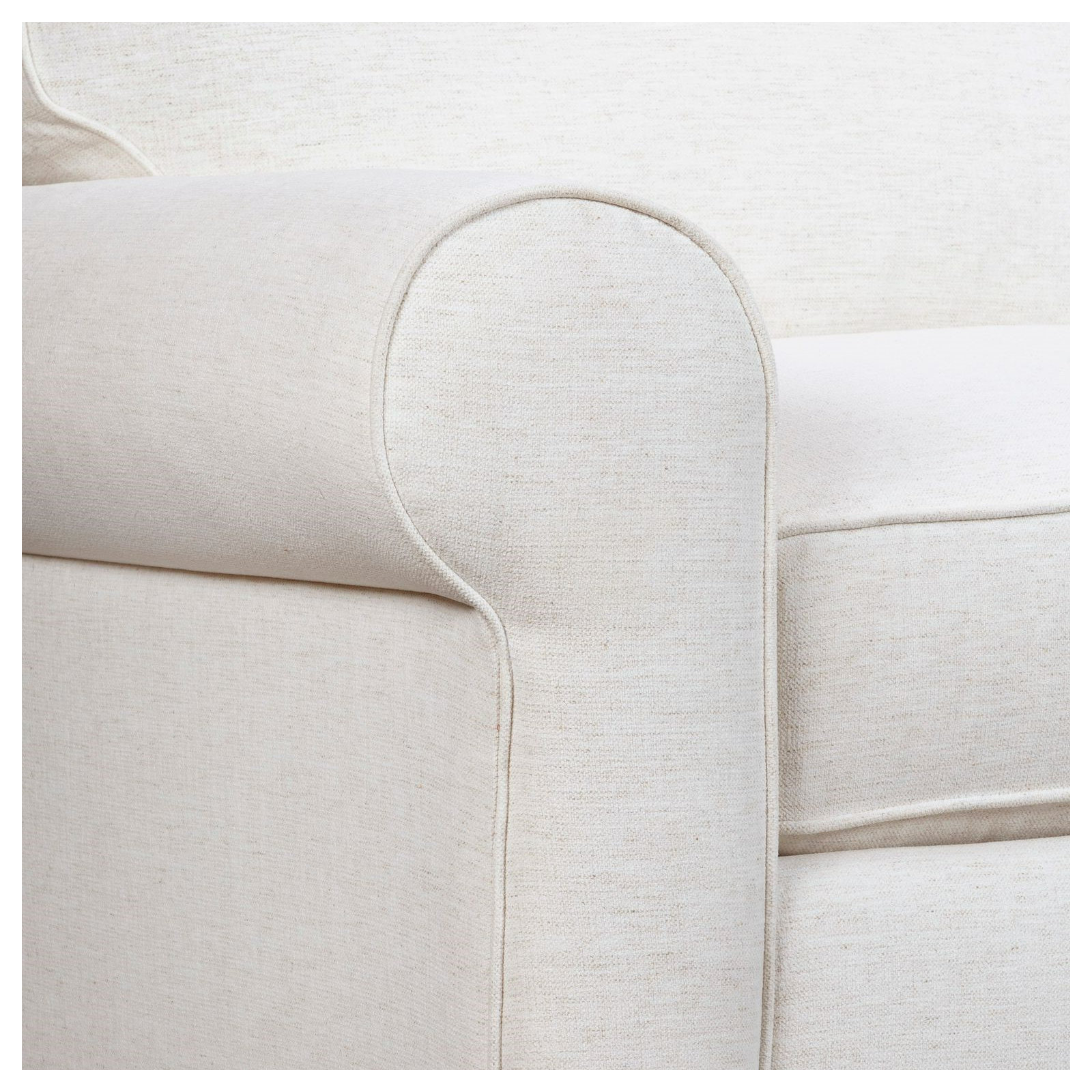 Porter Slipcovered U-Shaped Sectional, Left Hand Facing, Nomad Snow Crypton® Chenille