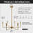 34" Copper 6-light Dimmable Modern Chandelier Sloped Ceiling Adaptable