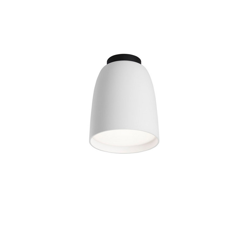 Nut LED Outdoor Semi Flush Mount, Textured White