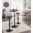 Chambord Round Solid Wood Top Metal Base Dining Table-554390835