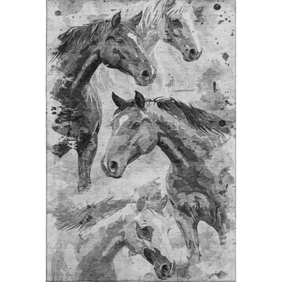 Premium Machine Washable Neiges AMF1720 Animal Rug