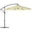 Parasols de 10 pi et accessoires avec auvent en lin beige et acier beige, conception réglable