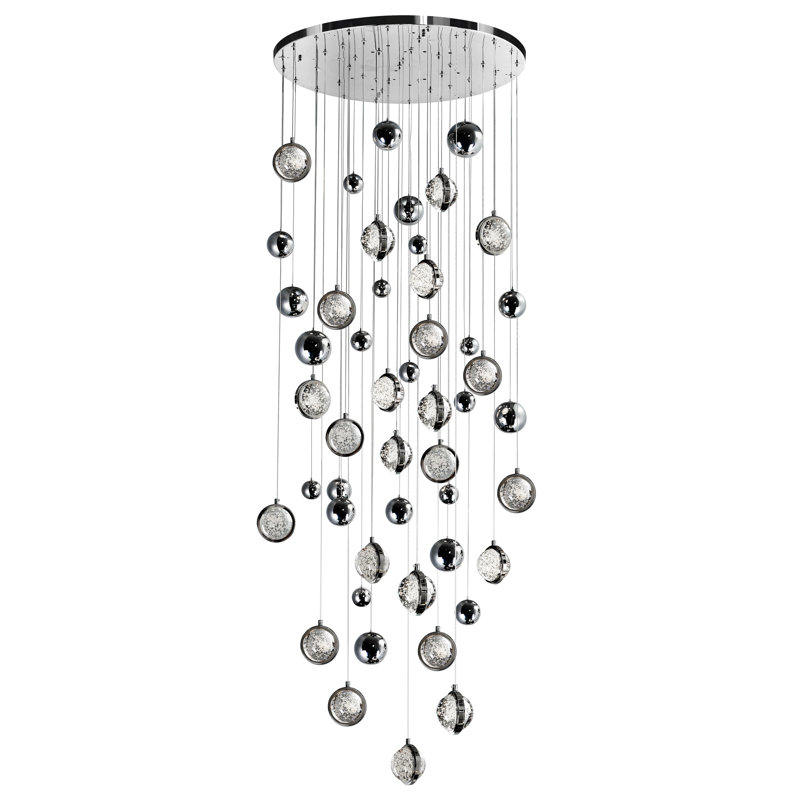 23 - Light Dimmable LED Modern Linear Chandelier