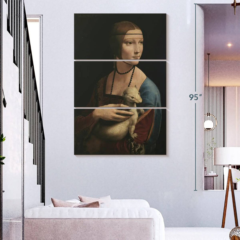 Leisha Lady With An Ermine, 74" H x 48" W