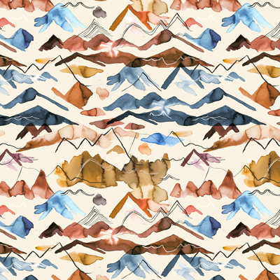 «Western Landscape Watercolr» par Ninola Design - impression sur toile tendue
