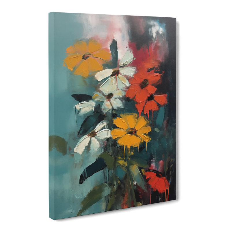 Chatou Flowers Mid Century Vol.7 - Wrapped Canvas, 50cm H x 35cm W x 3cm D