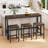 Modern Design Kitchen Dining Table,Pub Table,Long Dining Table Set With 3 Stools,Easy Assembly,Dark Brown