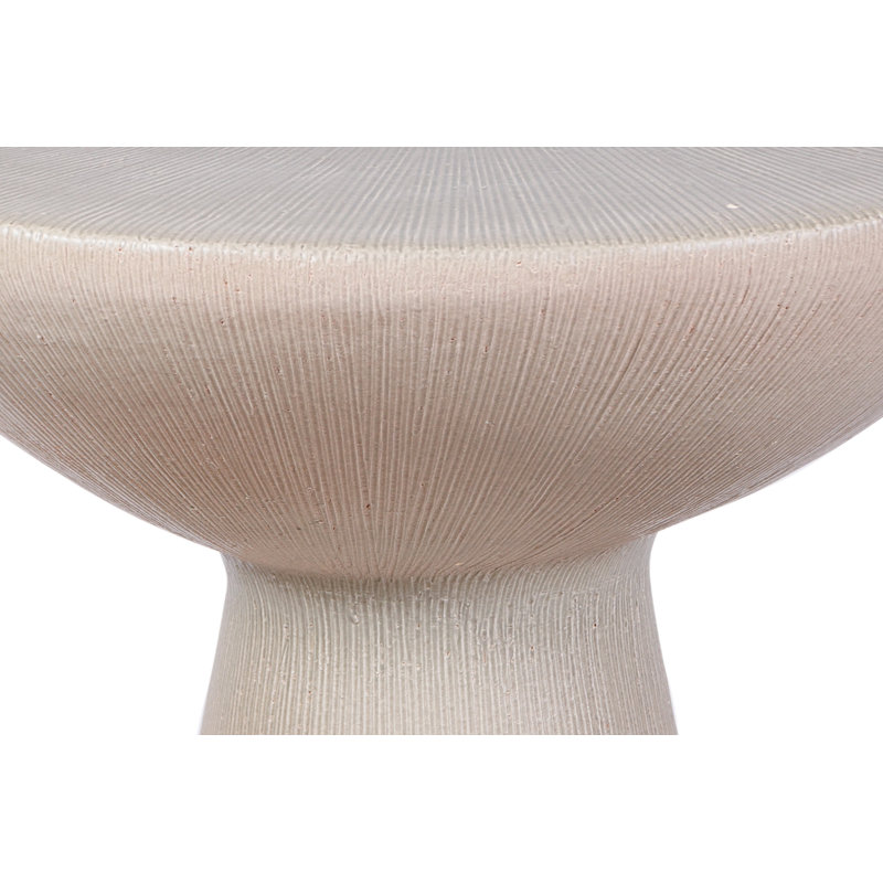 Sunburst Outdoor Round Side Table, Olive Semi Gloss