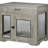Small Dog Crate With Pillow Cushion And Convenient Drawer, Grey End Table Cushioned Bottom