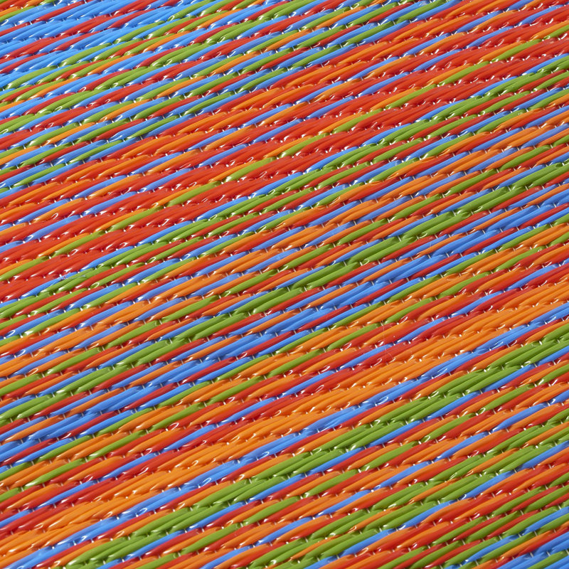 Outdoor Rug Plastic Straw Rug Waterproof Patio Amyree, Cancun - Multicolor, Rectangle 2' x 3'