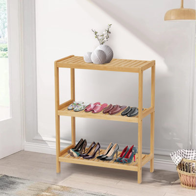 5-Tier Bamboo Bathroom Shelf - Bamboo Bookcase Storage Shelving, Tall Book Rack Shelving Unit, Multifunctional Adjustable Display Rack For Home Office Bathroom Kitchen Living Room