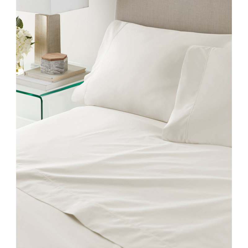 Nile 100% Cotton Guest Room Flat Sheet Case Pack, Queen Flat Sheet, Pearl