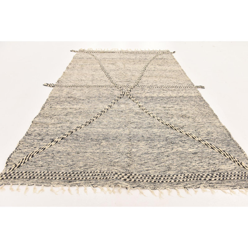 Tapis noir et blanc Nathaniel