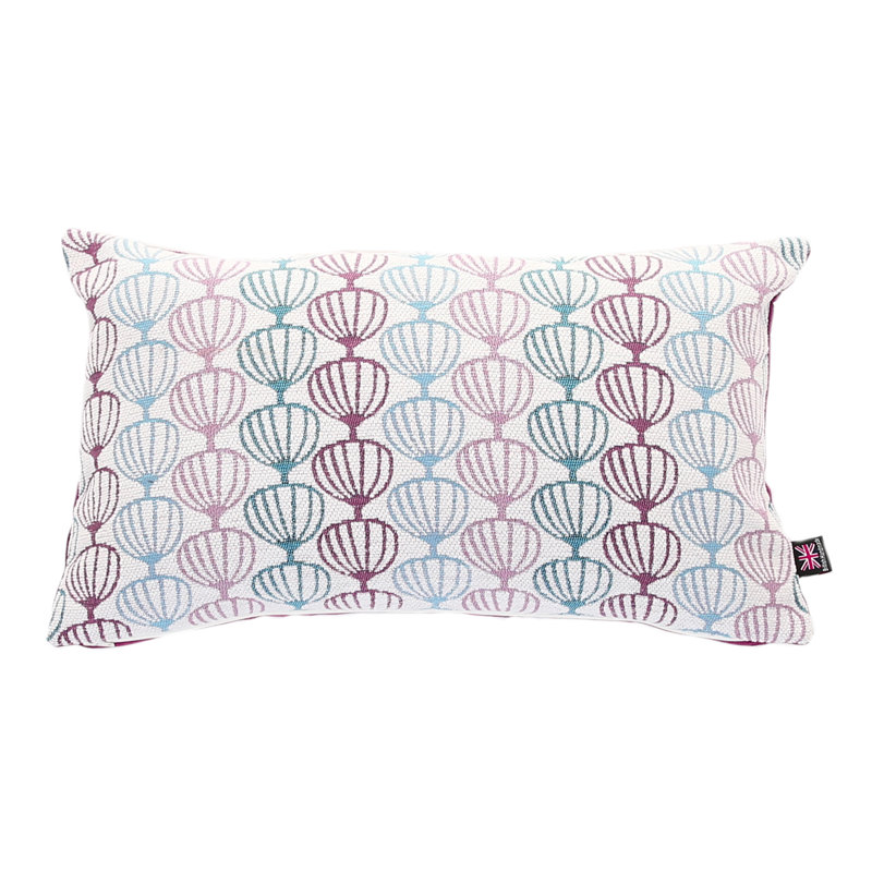 Caudle Rectangular Cushion, Purple/Blue/White