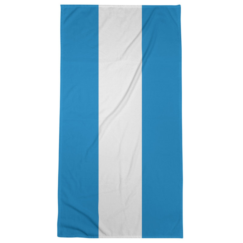 Cotton Blend Beach Towel, Blue/Off White
