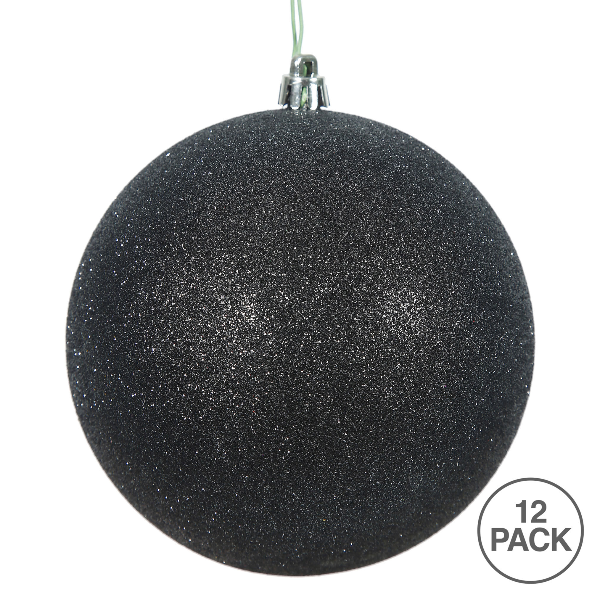 Holiday Décor Ball Ornament, 2.75", Black