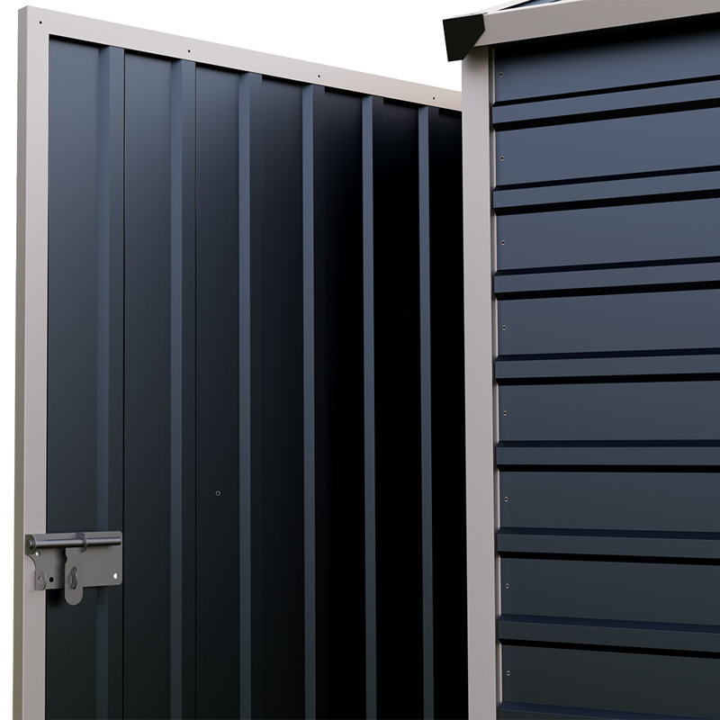 6x8 FT Metal Apex Roof Garden Tool Storage Shed
