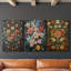 Ensemble de toiles tendues avec châssis de la meilleure collection de la collection Homure de William Morris de Morris Morris - Prêt à être accroché-144756761
