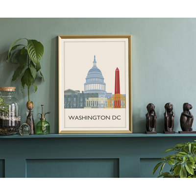 Washington DC, Illustration des villes américaines, impression sans cadre, Washington State, affiche d'art mural