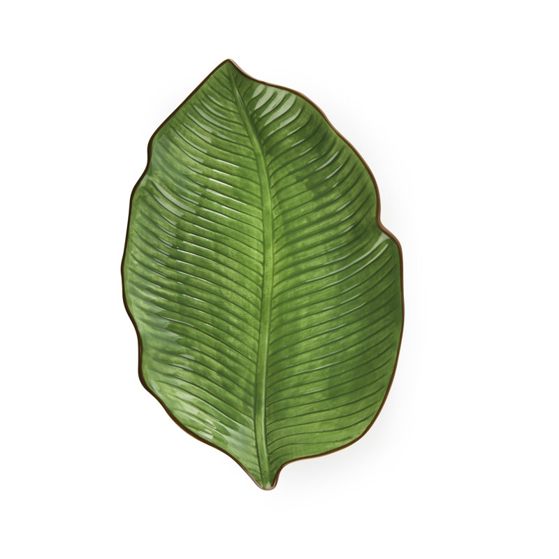 Excelsa Foliage Ceramic Platter