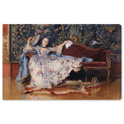 Art Remedy Vintage Portraits Canvas, Gallery Wrapped, Lady with the Fan 1826