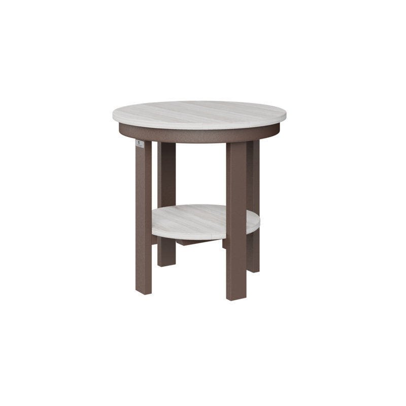 Table de salle à manger ronde Berlin Gardens, 21" H x 21.5" W x 21.5" D, Chocolat / Brun, Coquille de mer