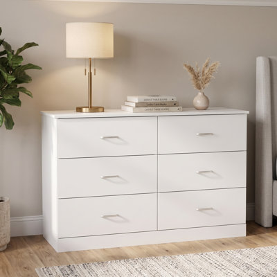Allyannah 47" W 6-Drawer Double Dresser with Interlocking Drawers
