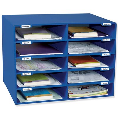 Mail Box Stackable 10 Compartment Shelving Unit with Bins -  Pacon Corporation, PAC1309