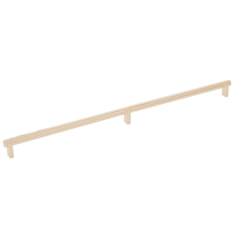 Emtek Select Cabinet Pull 20" C-C, Rectangular Stem, Smooth Bar, Satin Copper