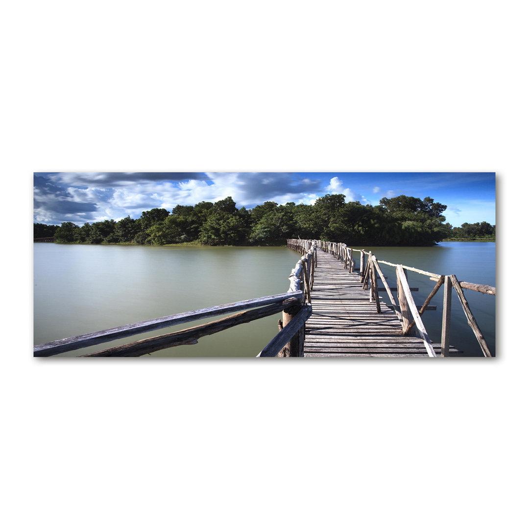 Holzbrücke - Kunstdrucke auf Leinwand