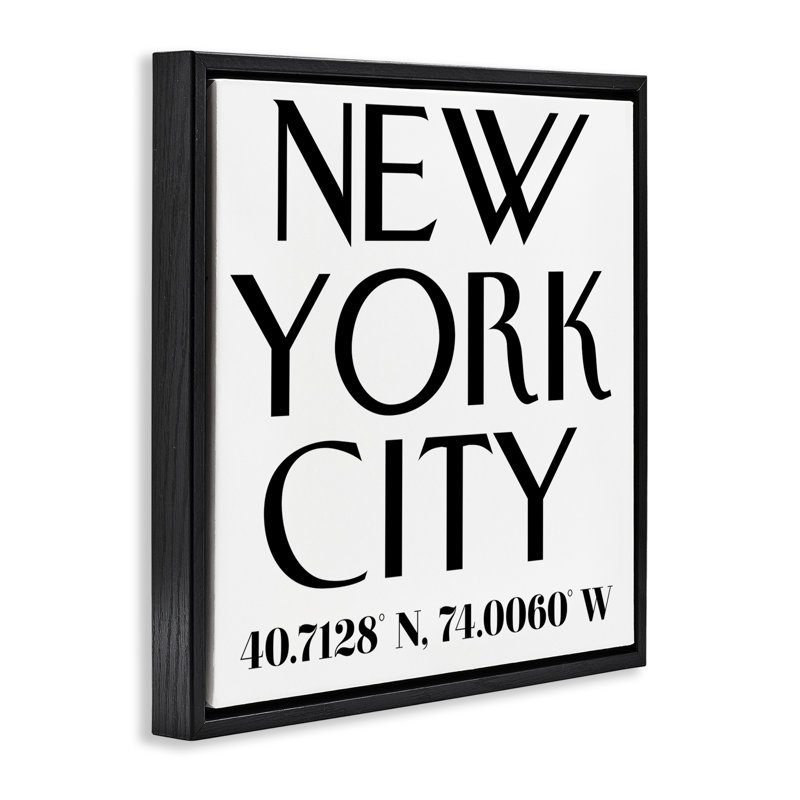 Cadre flottant Urban NYC, par Annabelle Hall, Cadre flottant noir de jais, H 18 po x l 18 po