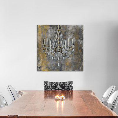 "rétro lustre ii" , reproduction d’art sur toile tendue
