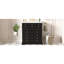 Meuble-lavabo de 30 po, cadre en bois massif noir, lavabo en céramique, 2 tiroirs d'extension, portes, rangement spacieux, style rétro, poignées en métal, charnières à glissière lisse 30,18 po, planches, glissière de tiroir exquise, portes