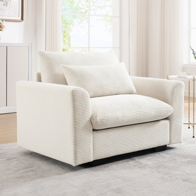 Fauteuil Corduroy, Beige