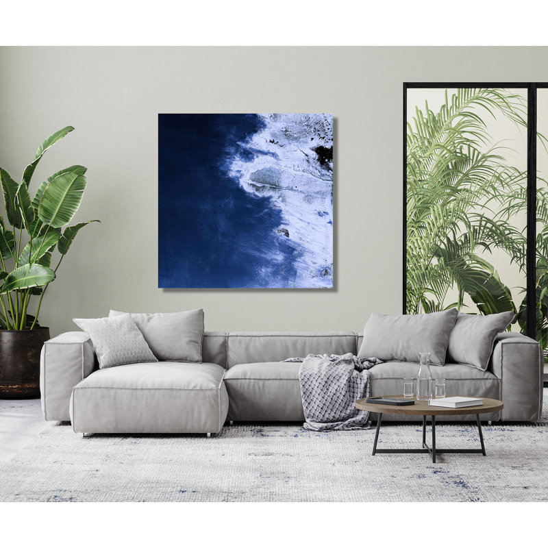 Aerial Contemporary Fine Art, 49.5" H x 49.5" W x 1.75" D, Black Framed Canvas