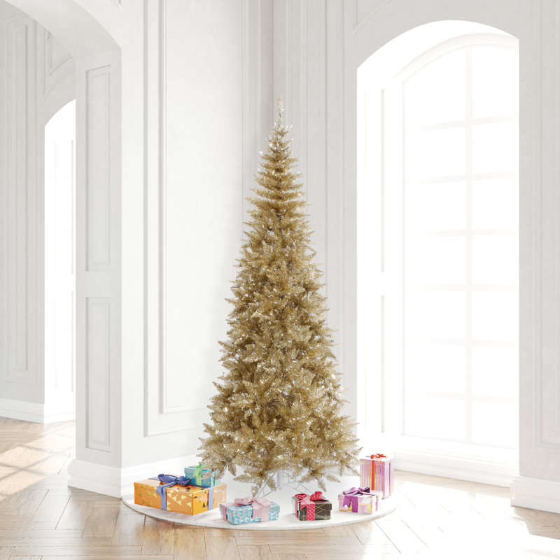 Champagne Tinsel Fir 6.5' Tinsel Trees Christmas Tree