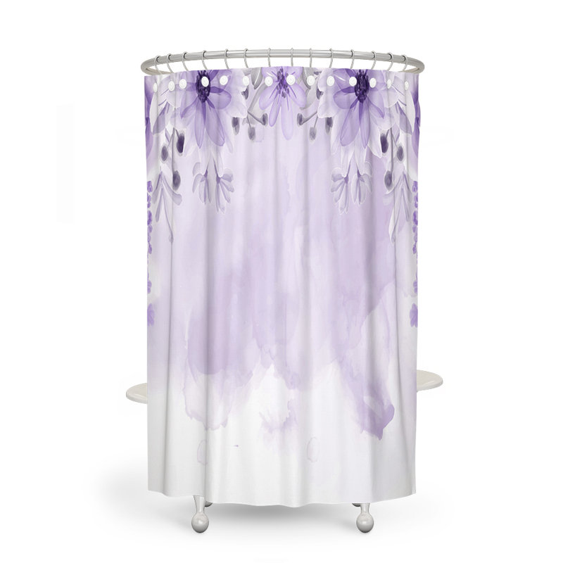 Rideau de douche simple Floral, H 72 po x l 70 po