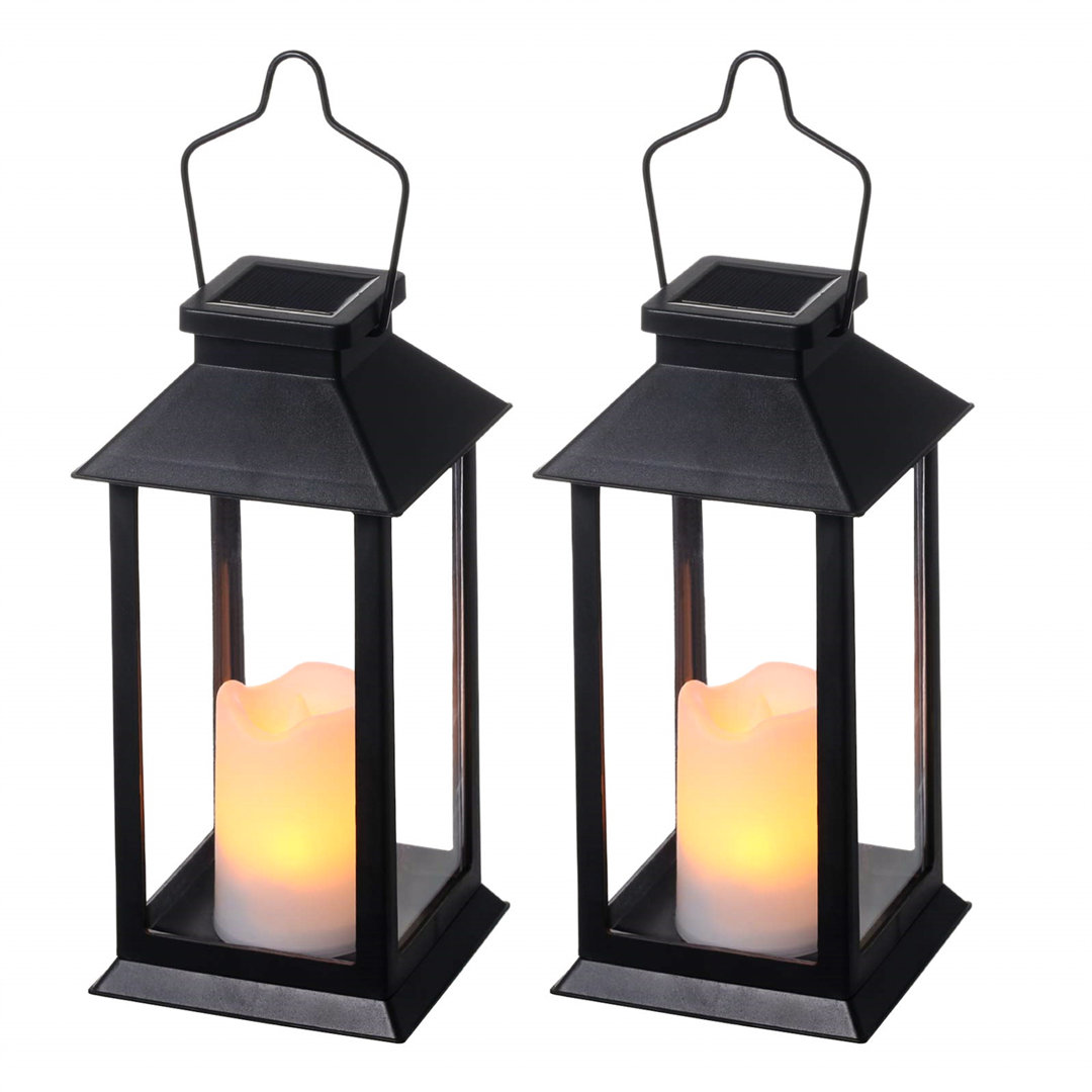 Keys Black 22Cm H Solar Powered Integrated LED Outdoor Lantern