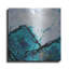 «In Mountains or Valleyys 2» par Britt Hallowell, art mural en métal, 36 po x 36 po
