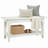 Storage Bench with Lower Shelf, Ivory-251988090